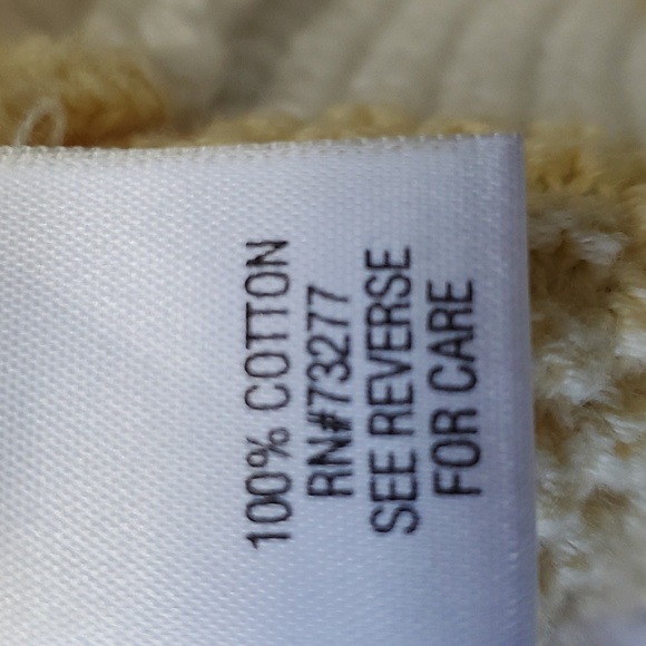 CROFT & BARROW, lightweight 100% cotton yellow and white sweater. - Picture 10 of 12